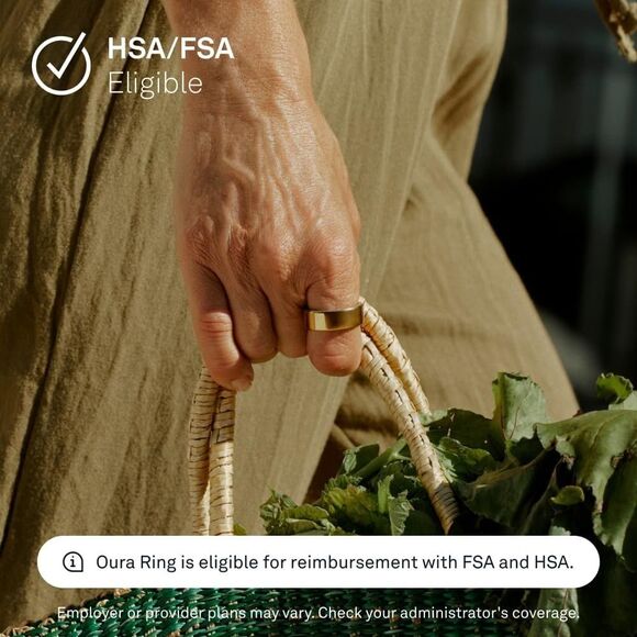 Oura Gold and Silver Smart Ring Size 5 - Picture 5 of 15